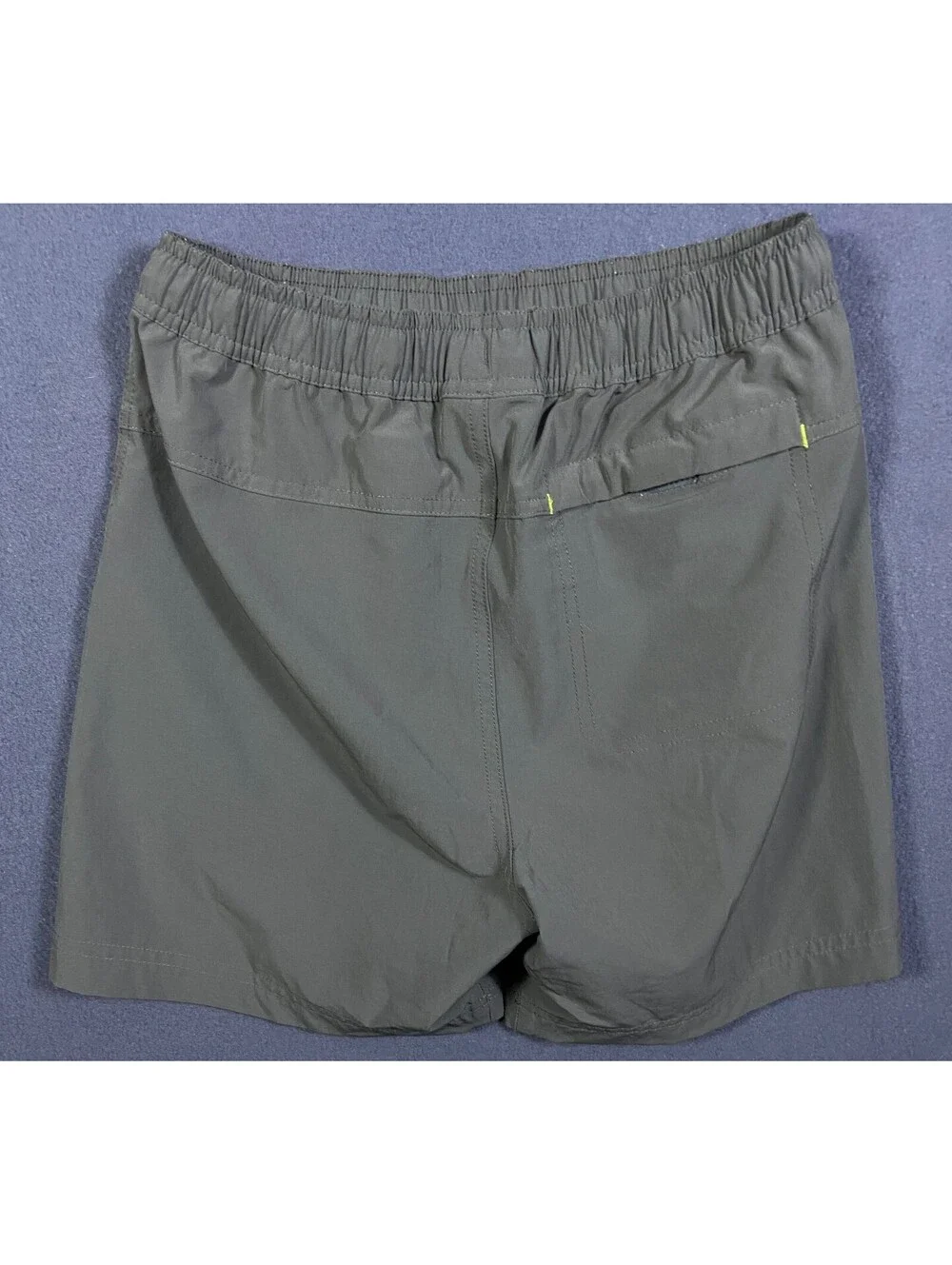 World Wide Sportsman Shorts Mens Large Grey / Green Fishing Elastic Waist Hiking